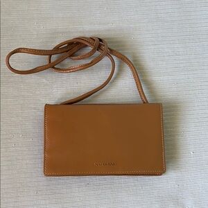 NAJ-OLEARI Tan Leather Crossbody Bag